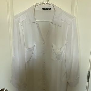 White Lightweight Blouse. Size Large. Perfect Condition. Only worn a few times.